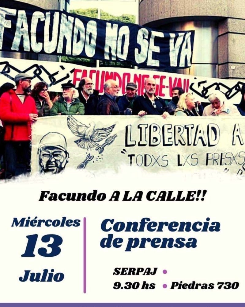 Piden la libertad de Facundo Molares
