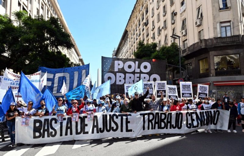 movilización popular contra el ajuste